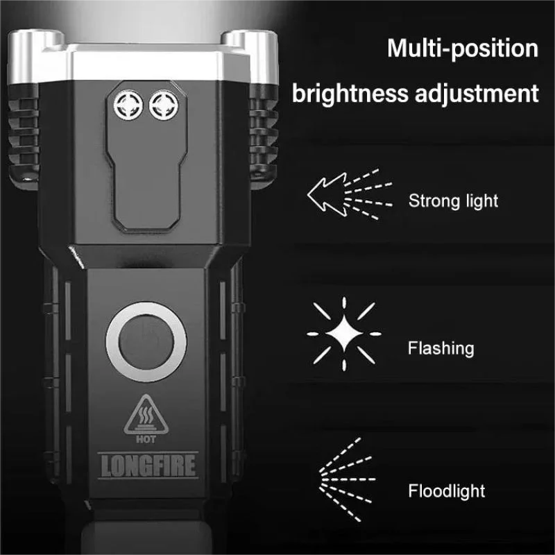 Multifunctional Safety Hammer Auto Repair Work Light Charging Treasure Emergency Broken Window Escape Outdoor Bright Flashlight