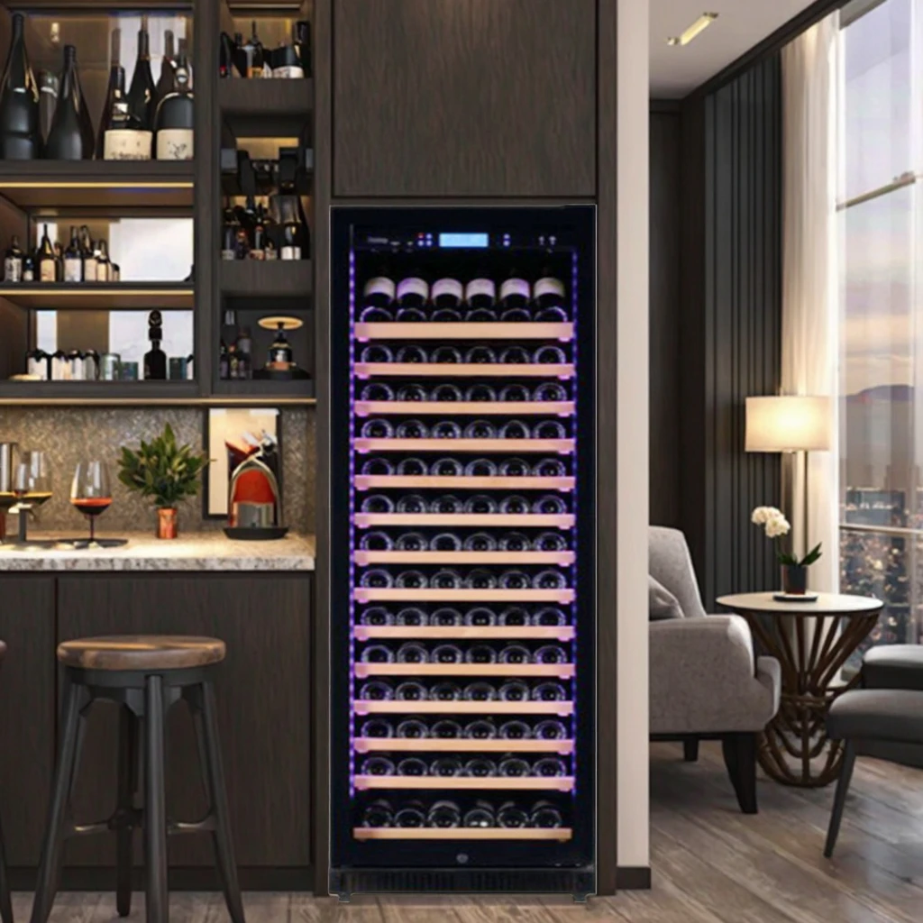 New Design Cabinet Wine Cooler Electric 320L 120 Bottles Wine Chiller for Commercial