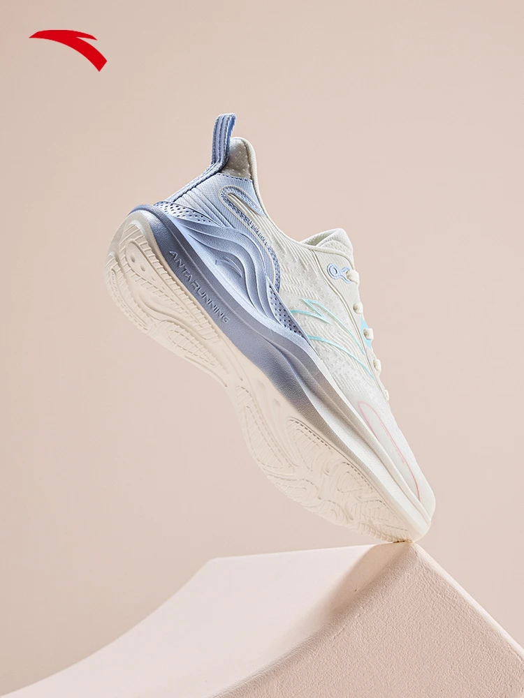 حذاء ANTA Lingyun 3 خفيف الوزن للنساء للربيع ممتص للصدمات ونعل ناعم، حذاء جري مريح بنعل سميك