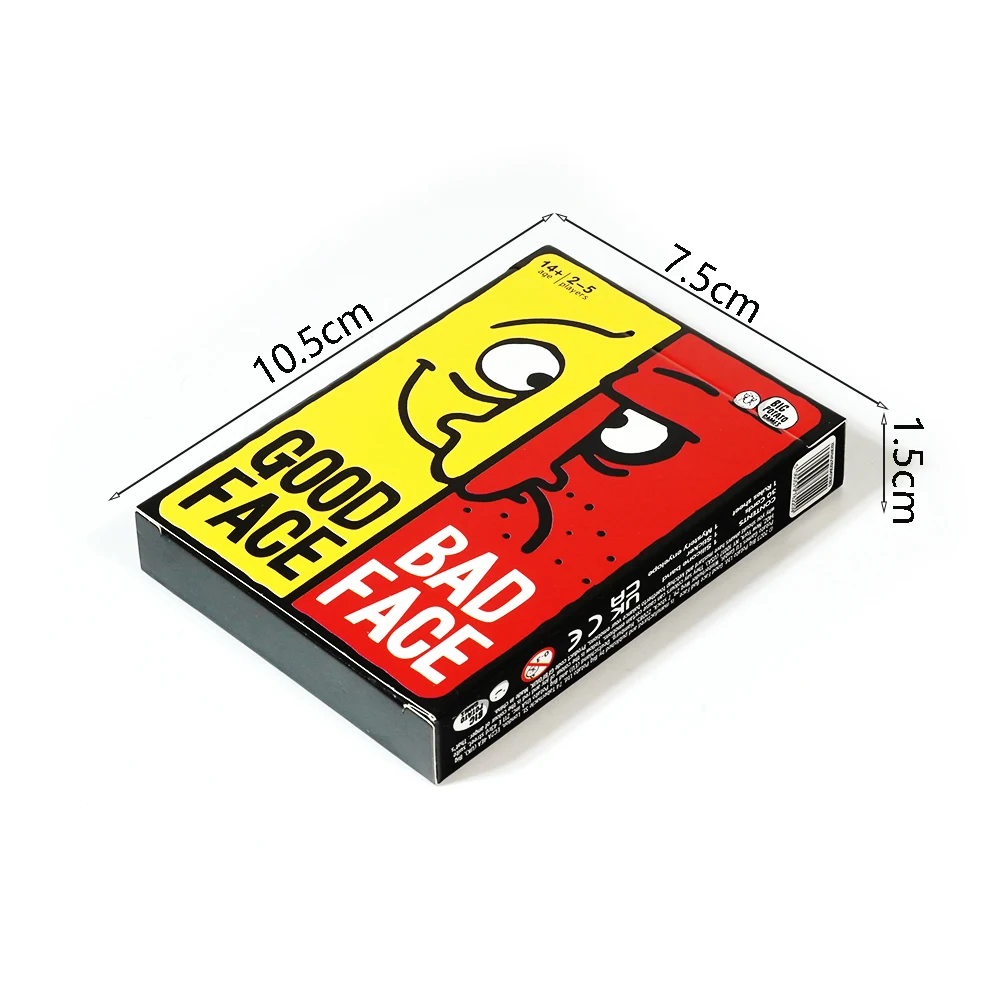 لعبة بطاقات Good Face Bad Face لعبة السفر للحفلات المضحكة للعائلة