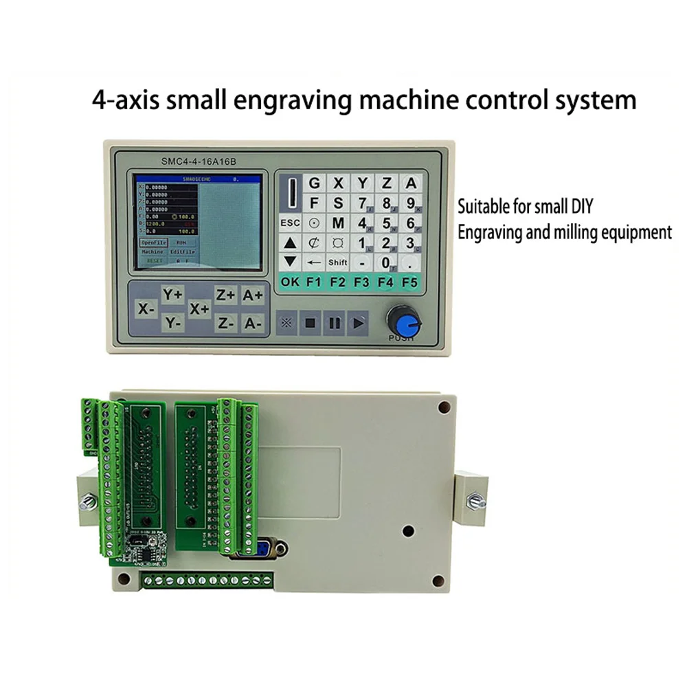 CNC controller SMC4-4-16A16B offline controller 50KHZ CNC 4 Axis Breakout Board Carving Engraving Machine Control System Card