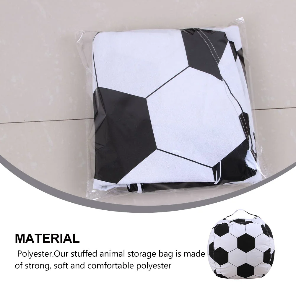 Stuffed Animals Zipper Beanbag Football Storage Soft Toy White Polyester Child Toys