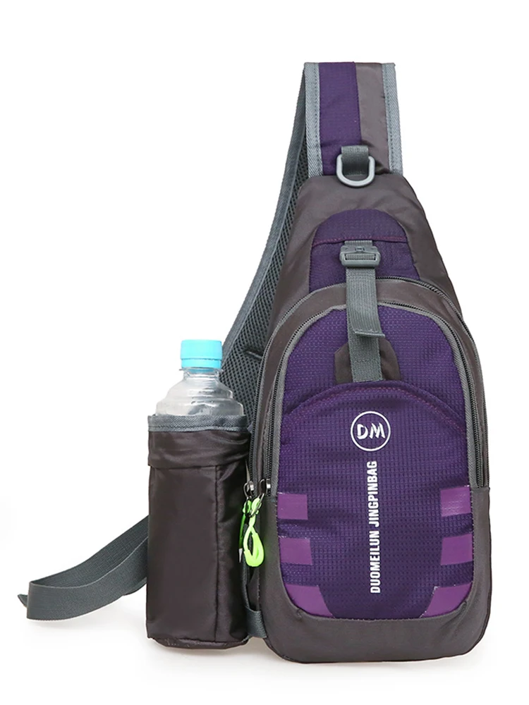 AliExpress Other Men's leisure multifunctional chest bag, suitable for outdoor sports, cycling, and daily commuting, adjustable shoulder bag, cro