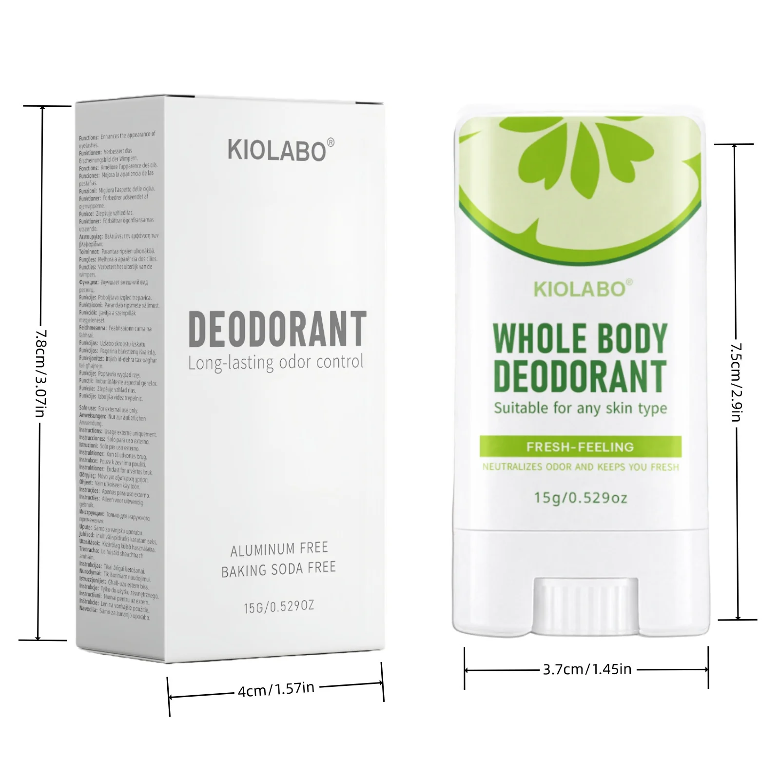 72H Men & Women Whole Body Deodorant, Smooth Solid, Long Lasting Odor Control, Anti-Chafing