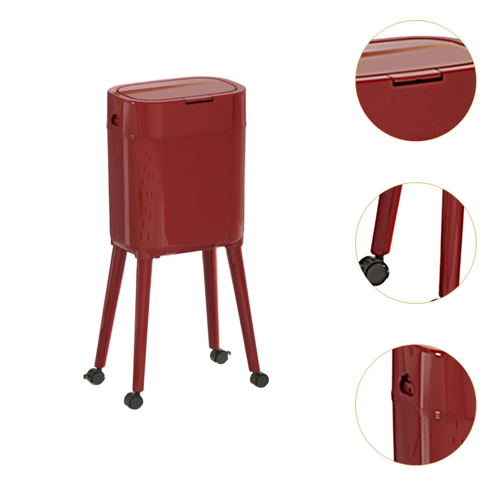 

Tall Bin, Household Waste Bin, Trash Can for Kitchen, Household, Bathroom