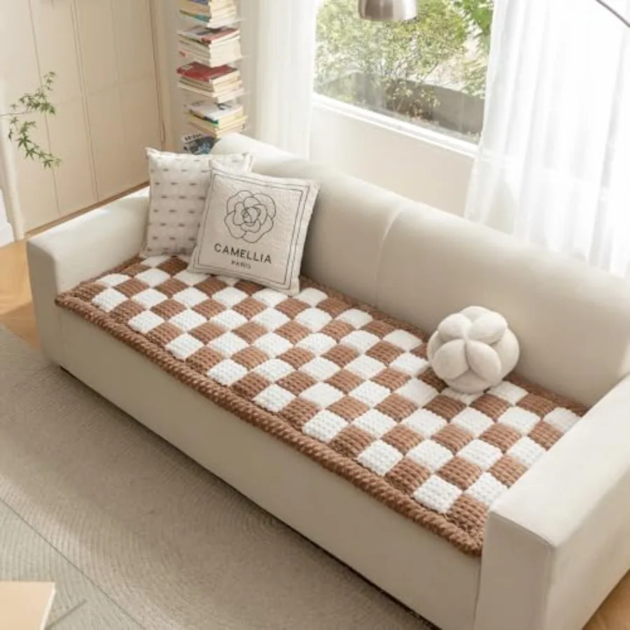 

Couch Cover for Dogs Washable Fuzzy Pet Cover for Sofa Covers for 3 Cushion Couch Pet-Friendly Non Slip Dog Bed Mat Dog Blanket