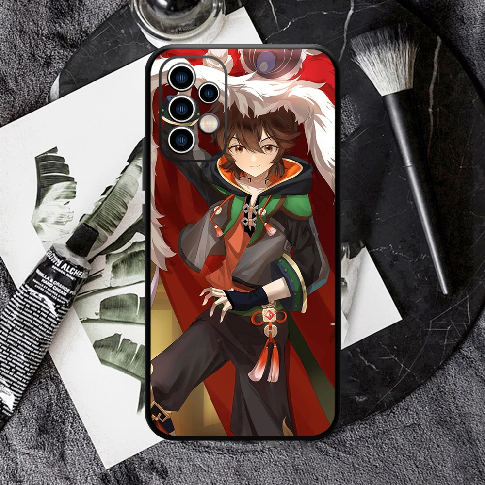 Genshin เคสโทรศัพท์ลาย V4.4กระแทกสำหรับเกม Pyro Character 4ดาวสำหรับ Samsung Galaxy A54 53 52 51 F52 A71 Note20 S24 M30 S23เฉียบ