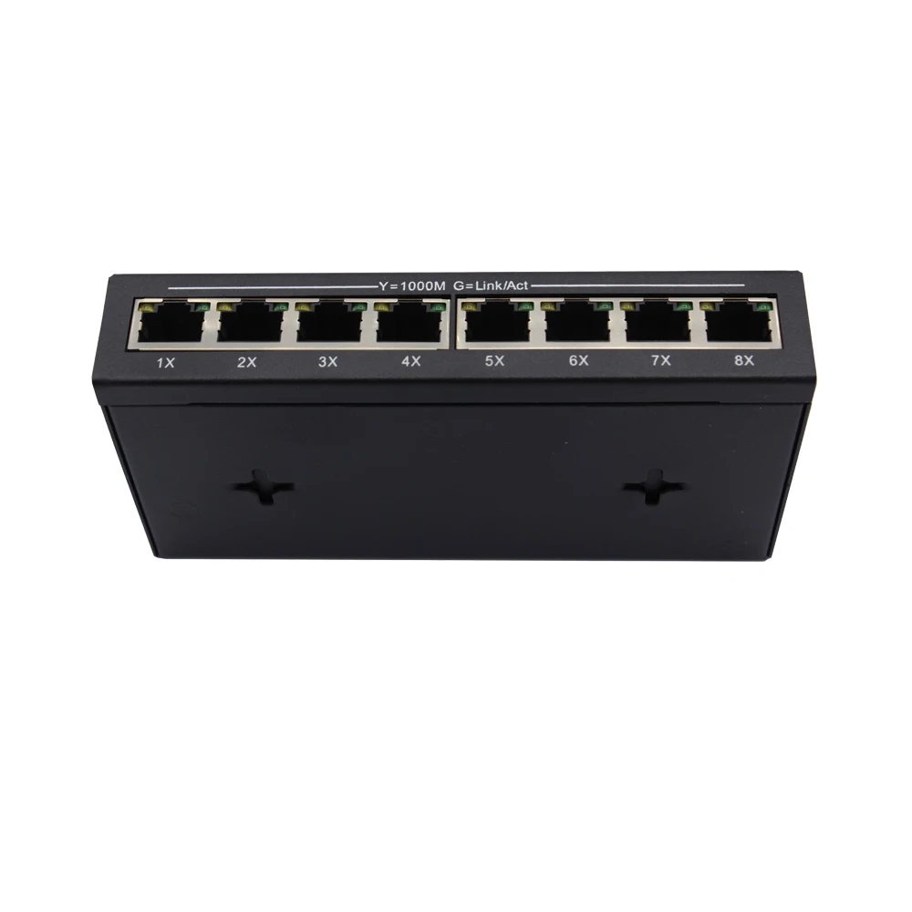 NF-T1008G Network Switch 10/100/1000Mpbs 8 UTP Port Gigabit Ethernet Switch DC12V OEM  Fiber Optic Equipment