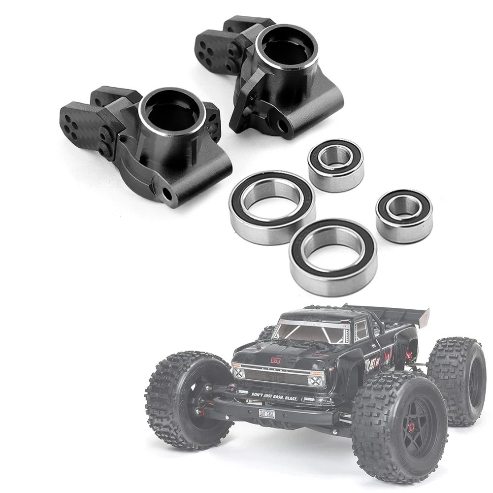Accessoires de voiture arrière RC, porte-moyeu, jointure de direction pour 1/8 Arrma KRATON Outcast BLX 6S V5 Black-Y44A