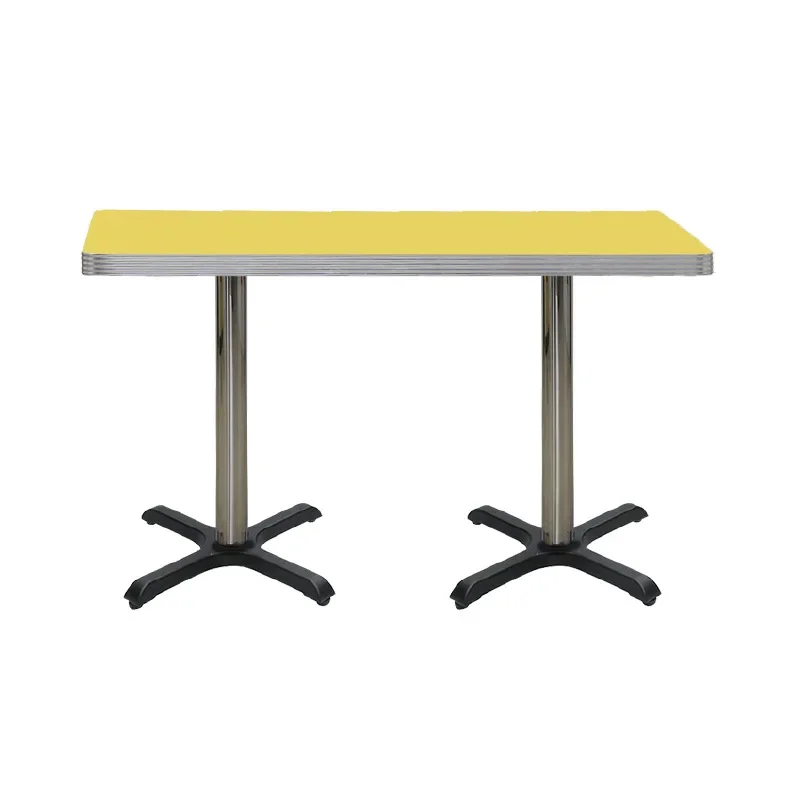 Rectangle four-person plate table, American burger fried chicken restaurant table