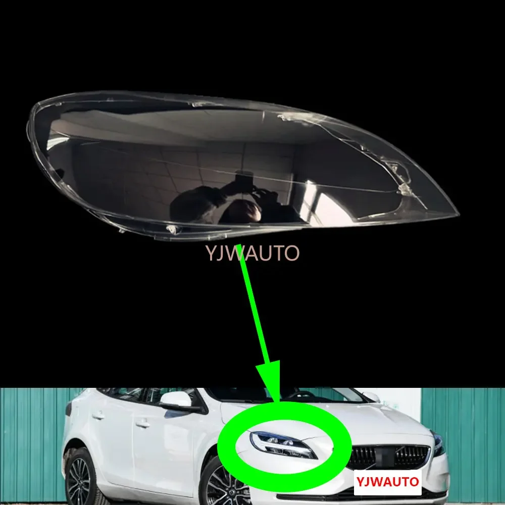 

For Volvo V40 2017 2018 2019 Headlight Cover Car Headlamp Lens Glass Replacement Front Lamp Shade Plexiglass Auto Shell