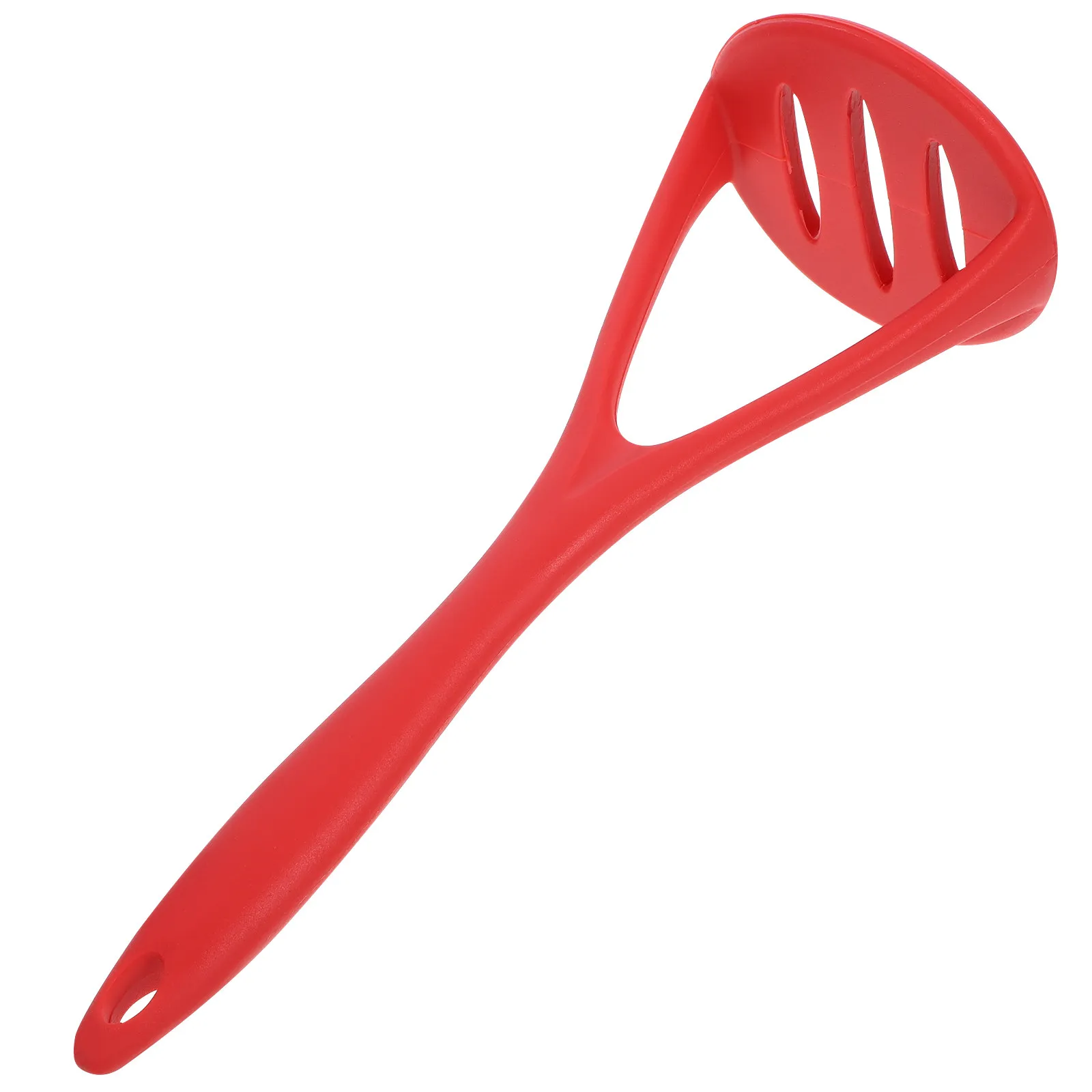 Triturador de Verduras de Silicona Rojo Pequeño, Herramienta para Machacar Papas, Batatas, Zanahorias, Calabazas, Plátanos, Eficiente