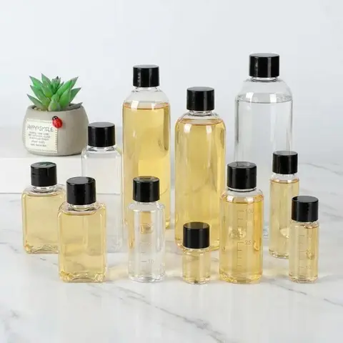 Custom Clear Fine Plastic Divided Bottles 10 20 30 50pcs 120 150 200 300 500ml With Lids Graduated Liquid Wholesale
