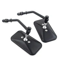 Square Round Motorcycle Rear Mirrors Black Chrome Side Mirror For Harley Davidson Cross Bones Heritage softail Street Bob Fatboy