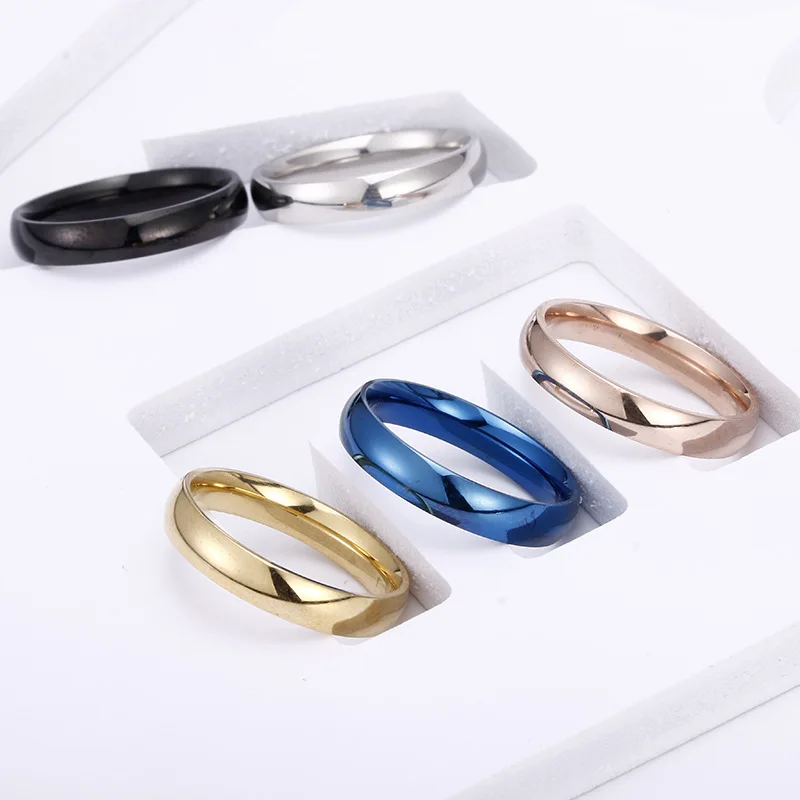 3mm Width Stainless Steel Tail Ring,for Girls Women, Smooth Surface , Thin And Simple Concise Style