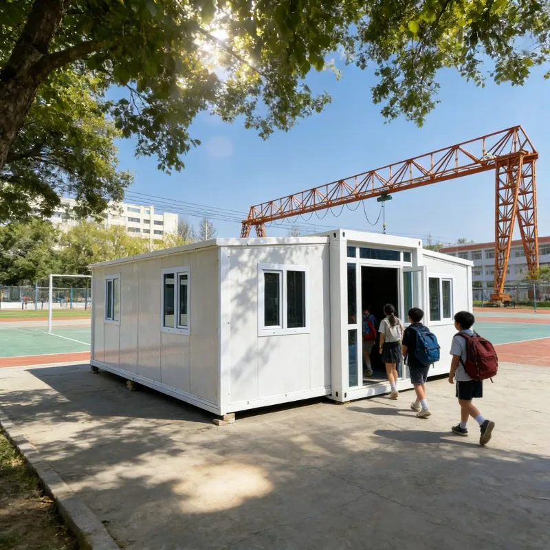 3 Bedroom Expandable Container House Prefab Folding Mobile Home Double Wing Steel Structure Fast Assembly Prefabricated Live Spa