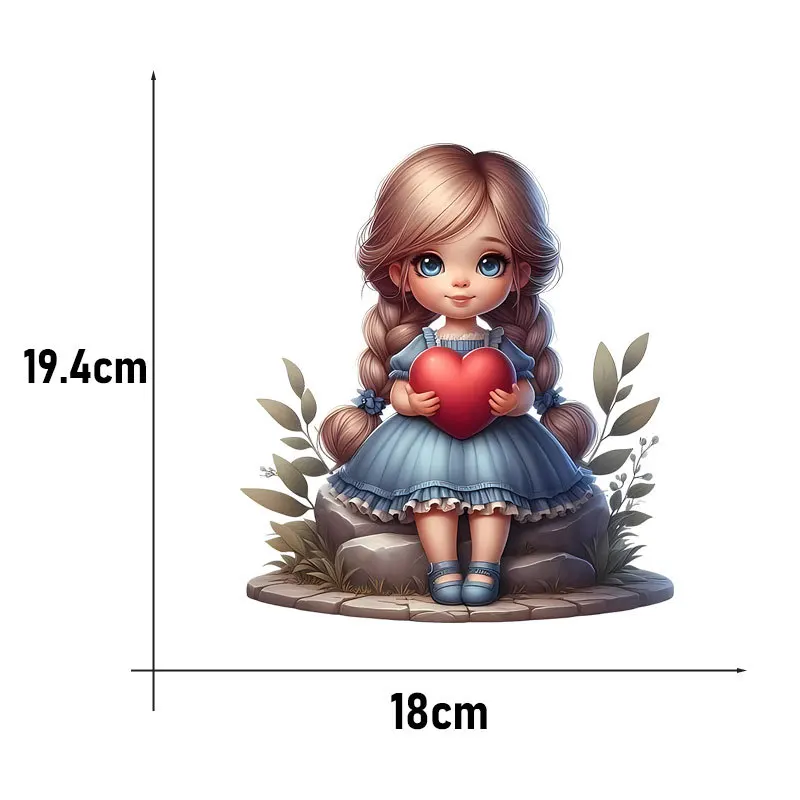 Cartoon cute angel girl Heat Transfer patch for clothing DIY children\'s printing, used for clothing ironing applications