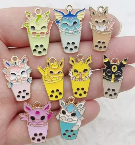 10 pcs cartoon  Charm Jewelry Accessories Enamel Necklace Earring Pendant Diy Making Alloy Metal