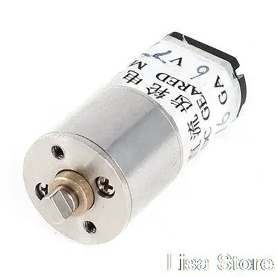 1pcs 16mm Gear Box DC 6V 77RPM Output Cylindrical Electric Speed Reduce Geared Motor
