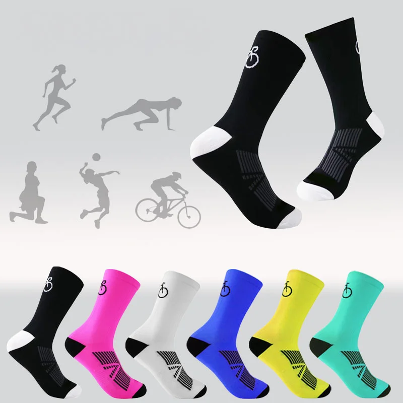 

1 Pairs Anti-Slip Football Socks Men Women Non-Slip Soccer Basketball Tennis Outdoor Sport Socks Grip Cycling Riding Socks