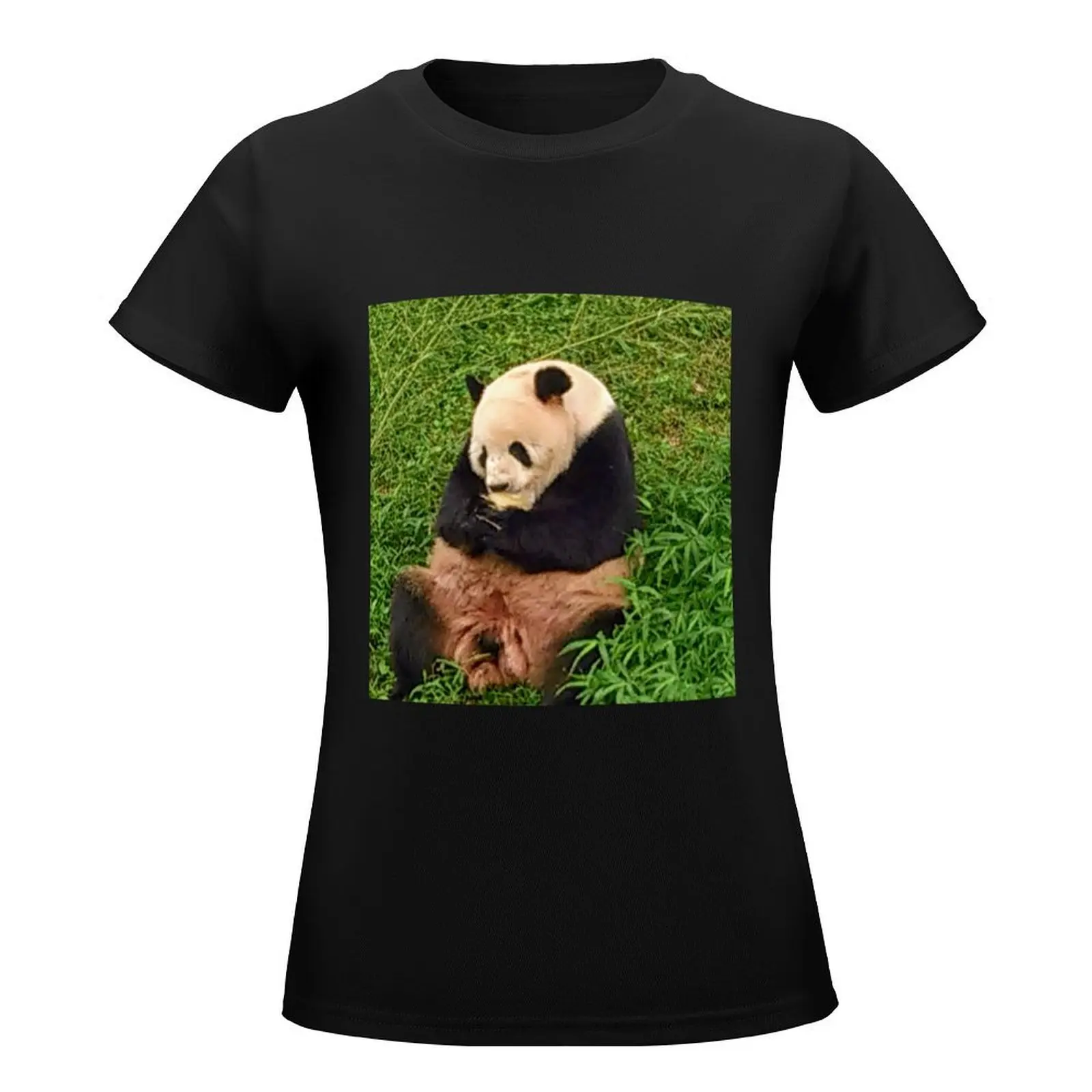 Tian Tian The Giant Panda T-Shirt funny tops t-shirts for Women loose fit