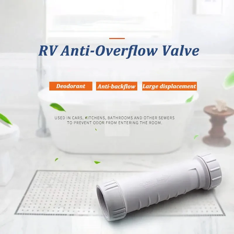 PVC Waste Valve Sewer Valves RV Part For Sewer Line Kitchen Bath Room Washing Sink To Prevent Bad Smell Come Into Internal of RV