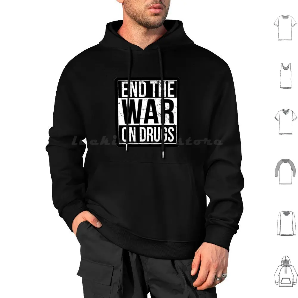 Vintage-End The War On Drugs Hoodie cotton Long Sleeve That Start Facts War Drugs When Did Drugs Become Illegal