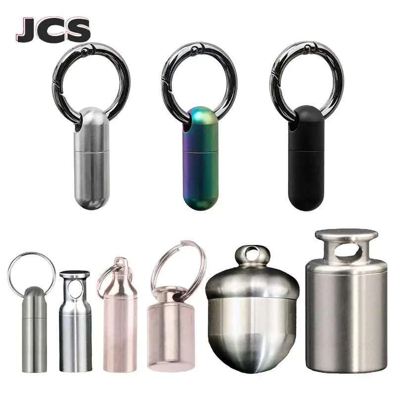 

Acorn Shape Mini Waterproof Pill Case Titanium Sealed Medicine Bottle Storage Box Organizer Drug Container Medicine Bottle Case