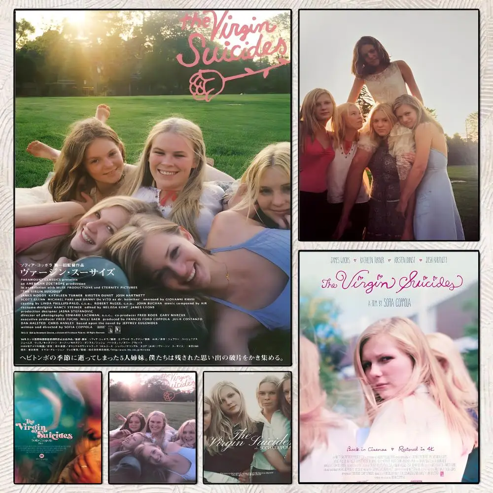 The V-Virgin Suicides Horror Movies Poster Decorative Wall Art Stickers Mural For Home Living Room Hallway Decor Gift