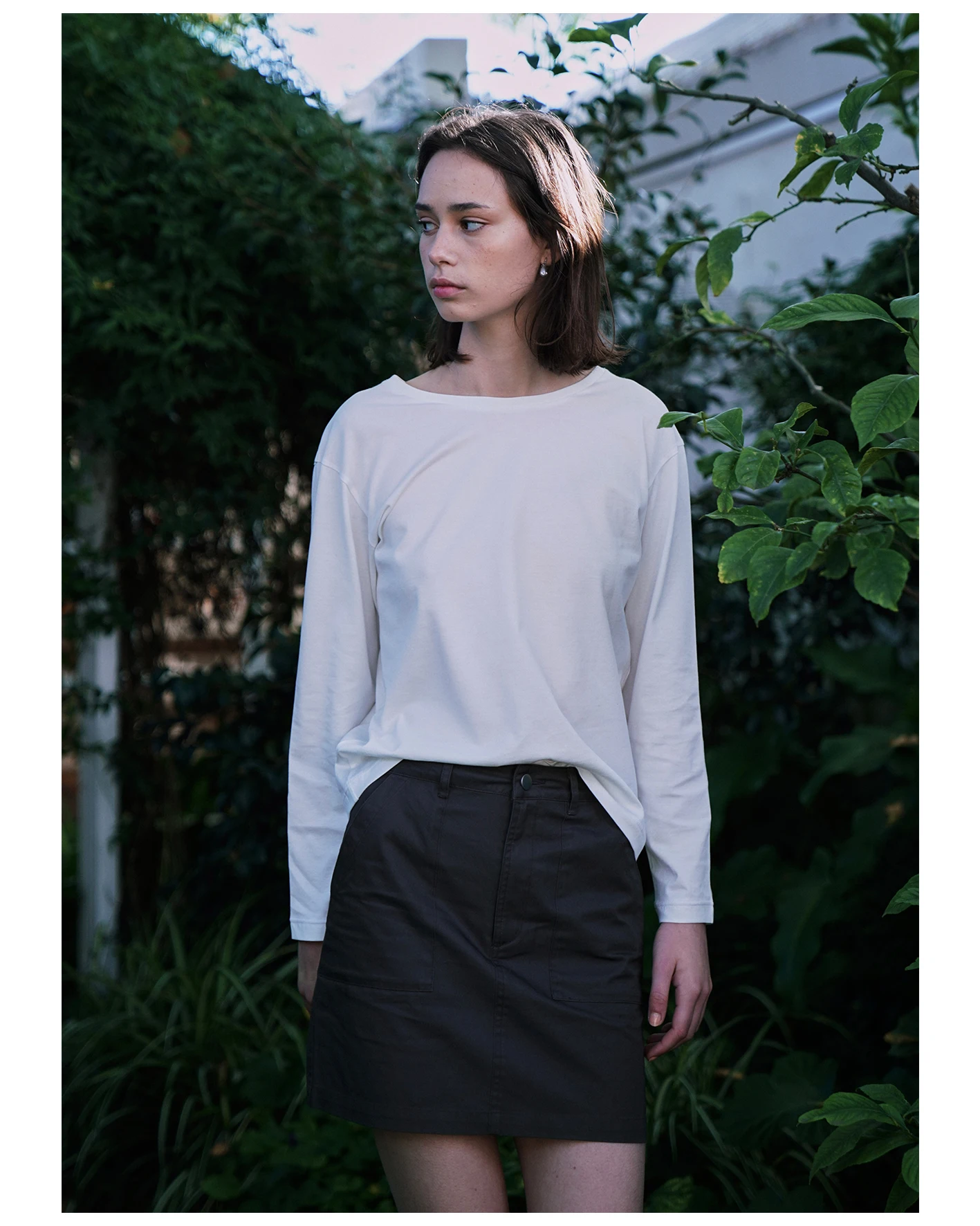 

Белая простая футболка с длинным рукавом JUADVENT из хлопка с охлаждающим эффектом, круглый вырез, классический узор, женская модная одежда