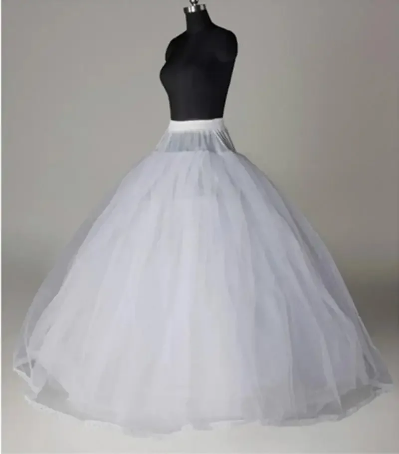 

A Line 3 Layers Tulle Underskirt Women Petticoat Crinoline Without Hoop Bridal Wedding Accessories