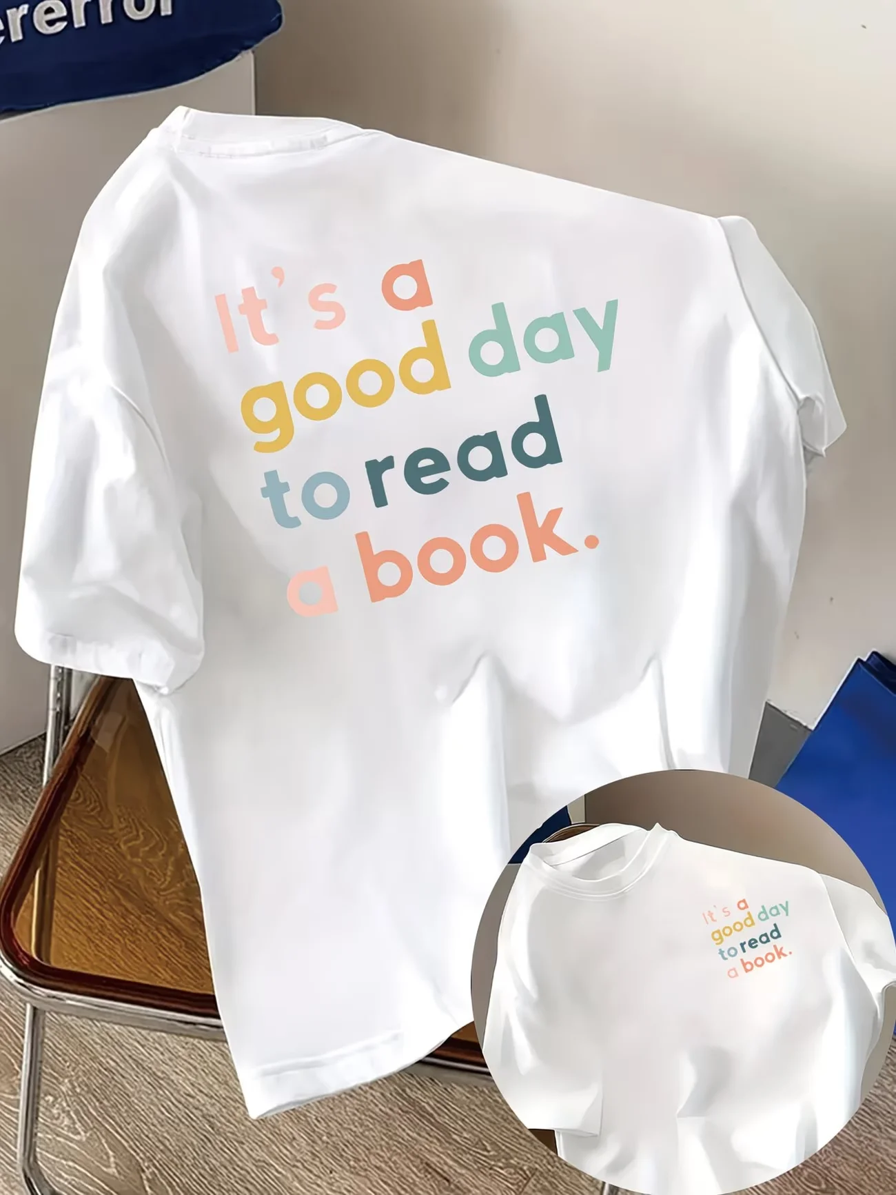 It's A Good Day To Read A Book Women Tee Gift for Book Lover Reader Graphic Print Short Sleeve Crew Neck Casual Summer Women Top