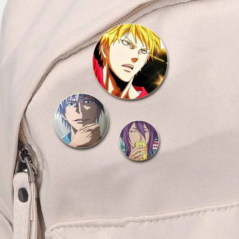 58/44/32mm Anime Kuroko's Basketball Creative DIY Badge Tinplate Plastic Pin Button Brooch for Backpack Accessories Jewelry Gift - Image 5