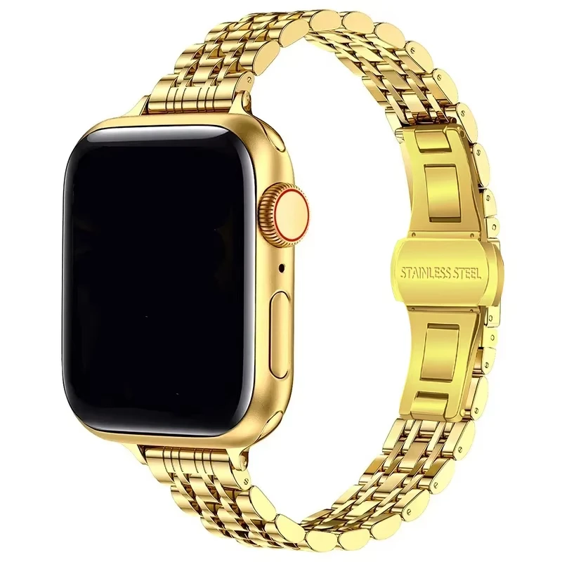 Roestvrij stalen band voor Apple Watch Ultra 2 Band 49 mm 42 mm 46 mm Metalen armband iWatch-serie 10 9 8 7 6 5 4 3 Dames 45 mm 41 mm