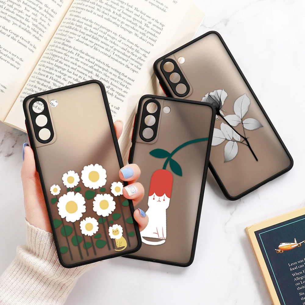 Rose Flower Case For Samsung Galaxy S24 Ultra Cases Samsung S23 FE S22 S23 Ultra S21 S20 Note 20 Ultra 10 Plus S10 S8 Case Cover