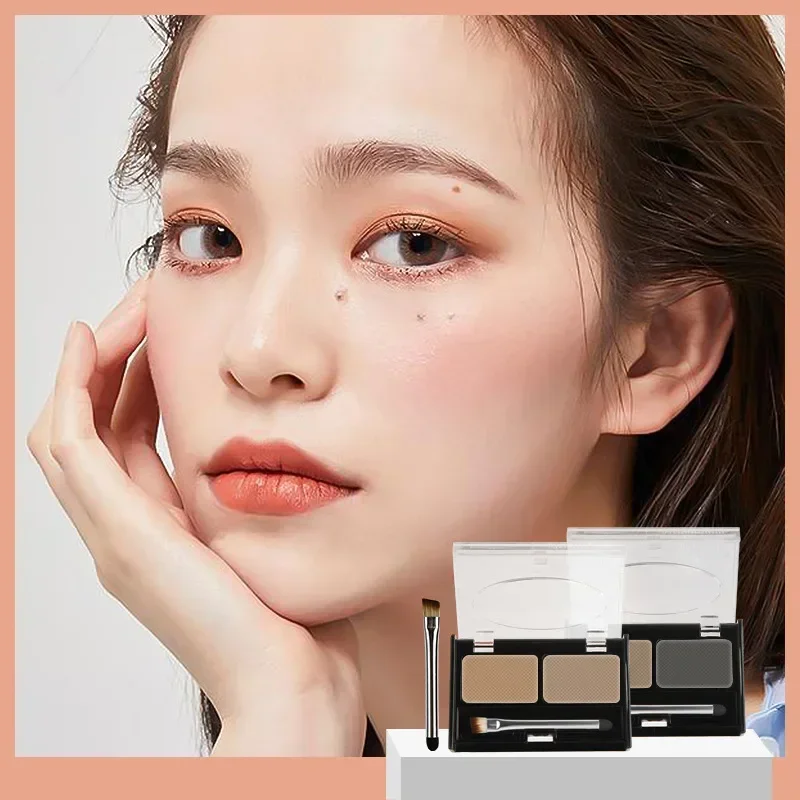 3 Colors Eyebrow Powder Lasting Eyebrow Powder Tint Enhancers Pigment Natrual Eyebrow Shadow Palette with Brush Makeup Cosmetic