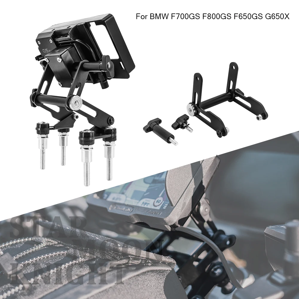 For BMW F700GS F800GS F650GS G650X F800R Motorcycle Adjustable Extend Stand Holder Phone Mobile GPS Plate Bracket Phone Holder