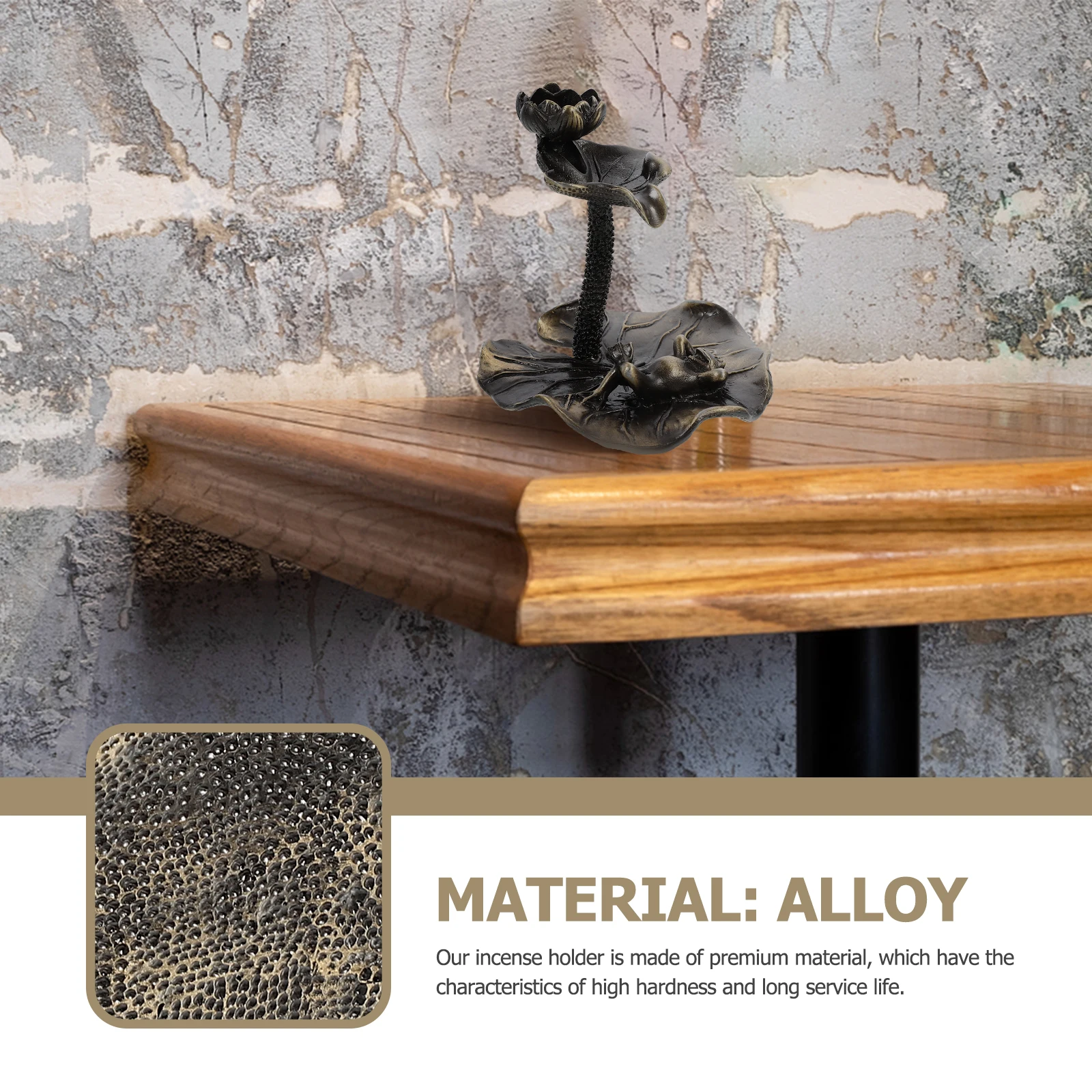 

Backflow Alloy Holder Home Decoration Aromatherapy Ornament Incense Stick Burner Office Decoration Creative Shape Stress Relief