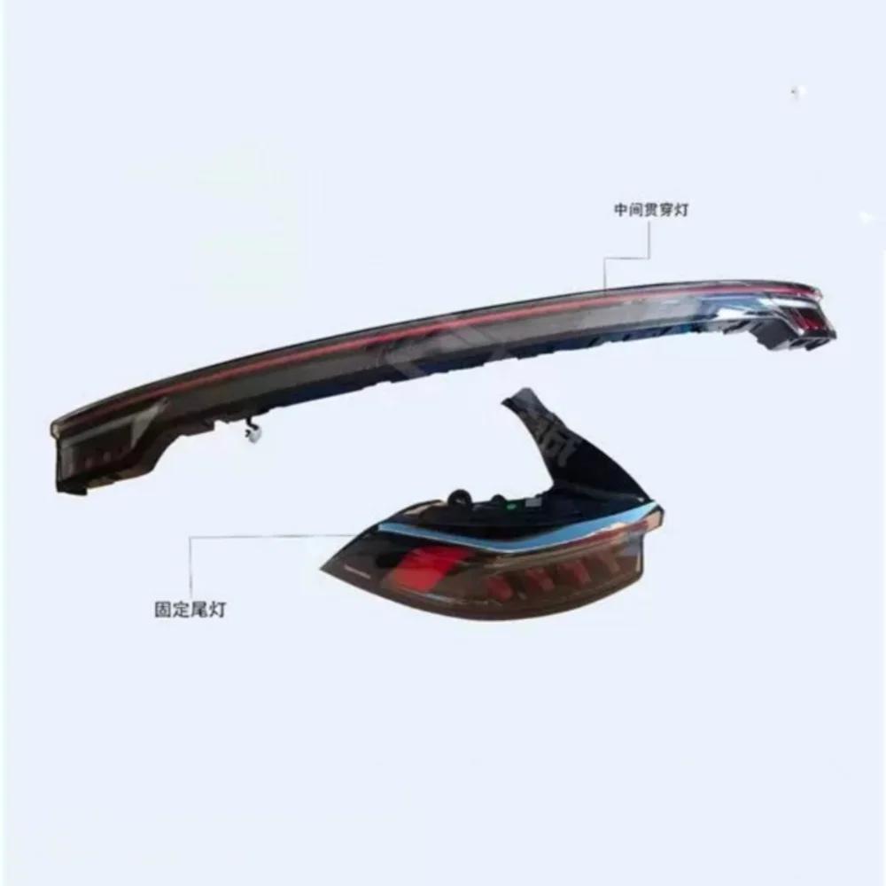 For Chery Tiggo 9 Taillight Through lamp Rear Center Car Light Daytime Running Light Turn signal