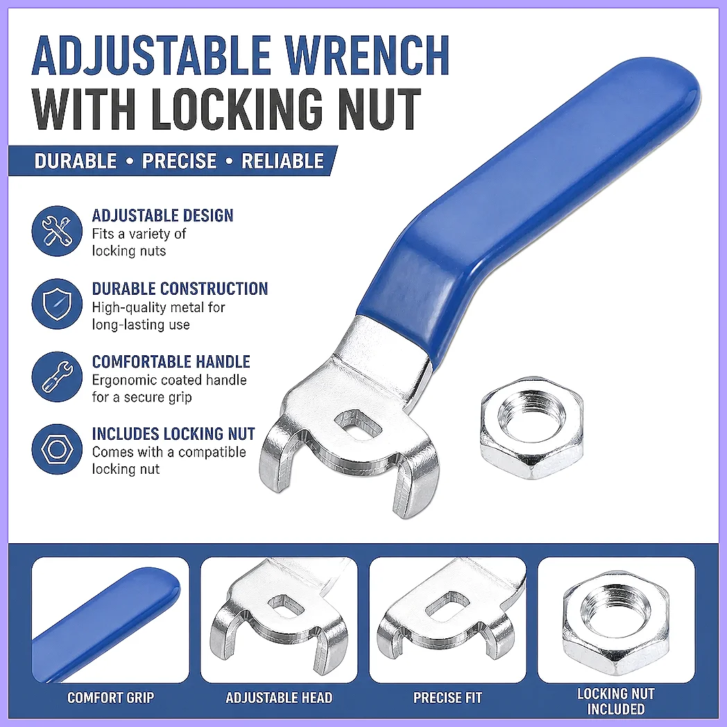 Chrome Plated Lever Handle Replacement Quarter Turn Ball Valve Handle with Blue Plastic Grip for DN25 Fits