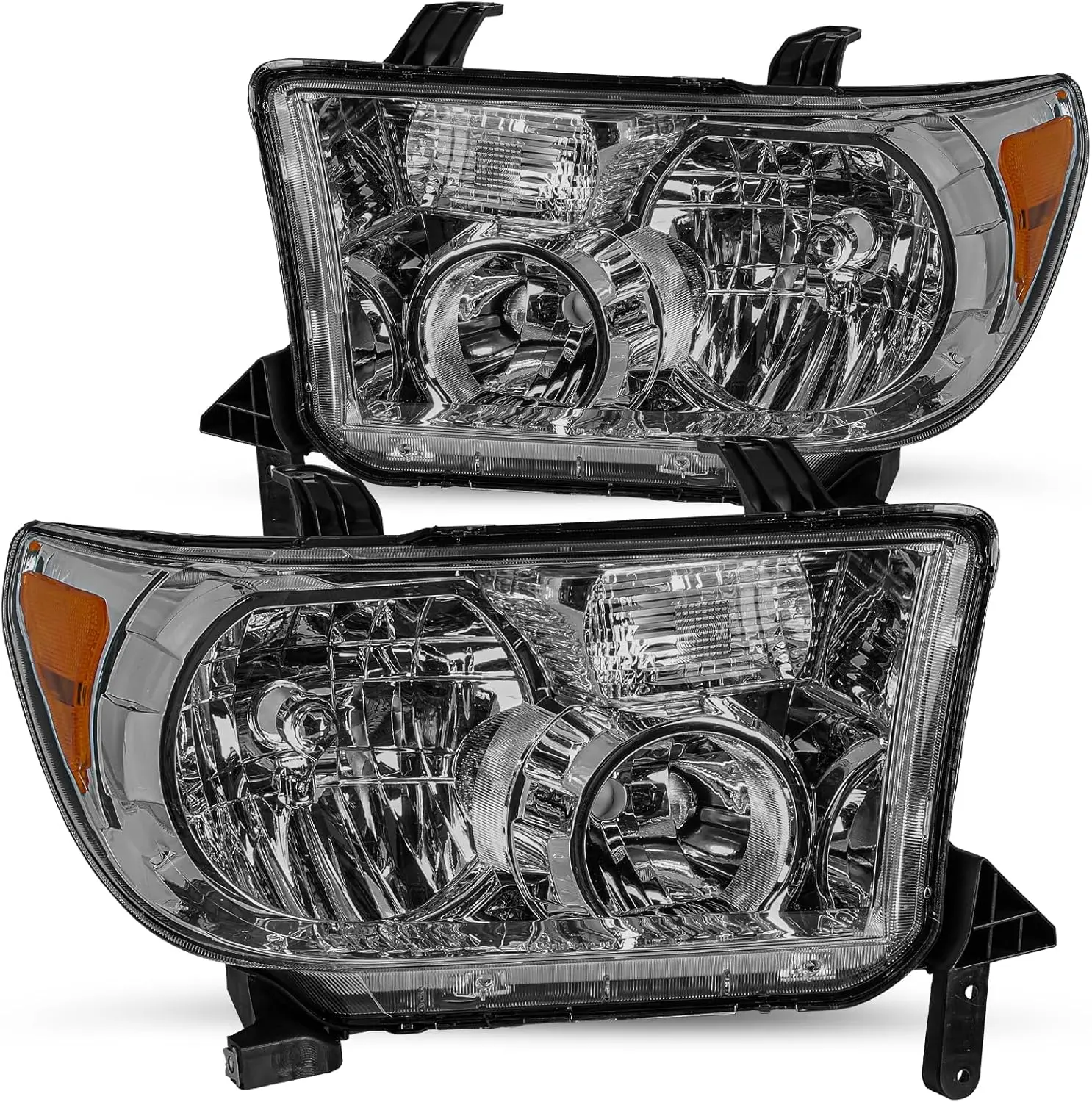 

Замена фары в сборе для Toyota Tundra 2007, 2008, 2009, 2010, 2011, 2012, 2013, 2008-2017, Sequoia, янтарный отражатель с плавным расстоянием