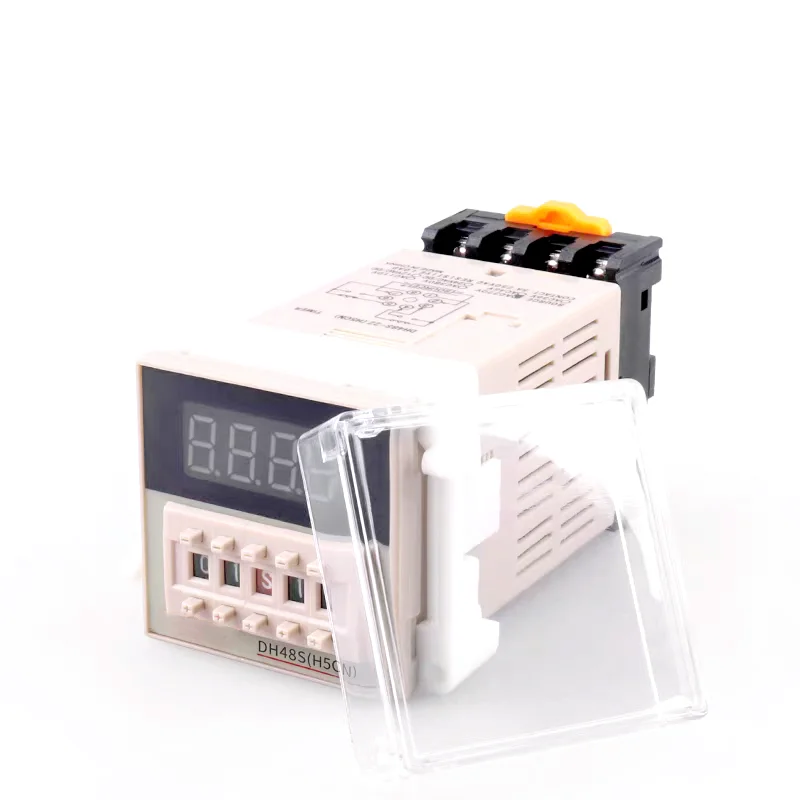 

DH48S-S 12V time relay 220VAC 24VDC repeat cycle SPDT with socket DH48S series delay timer with base