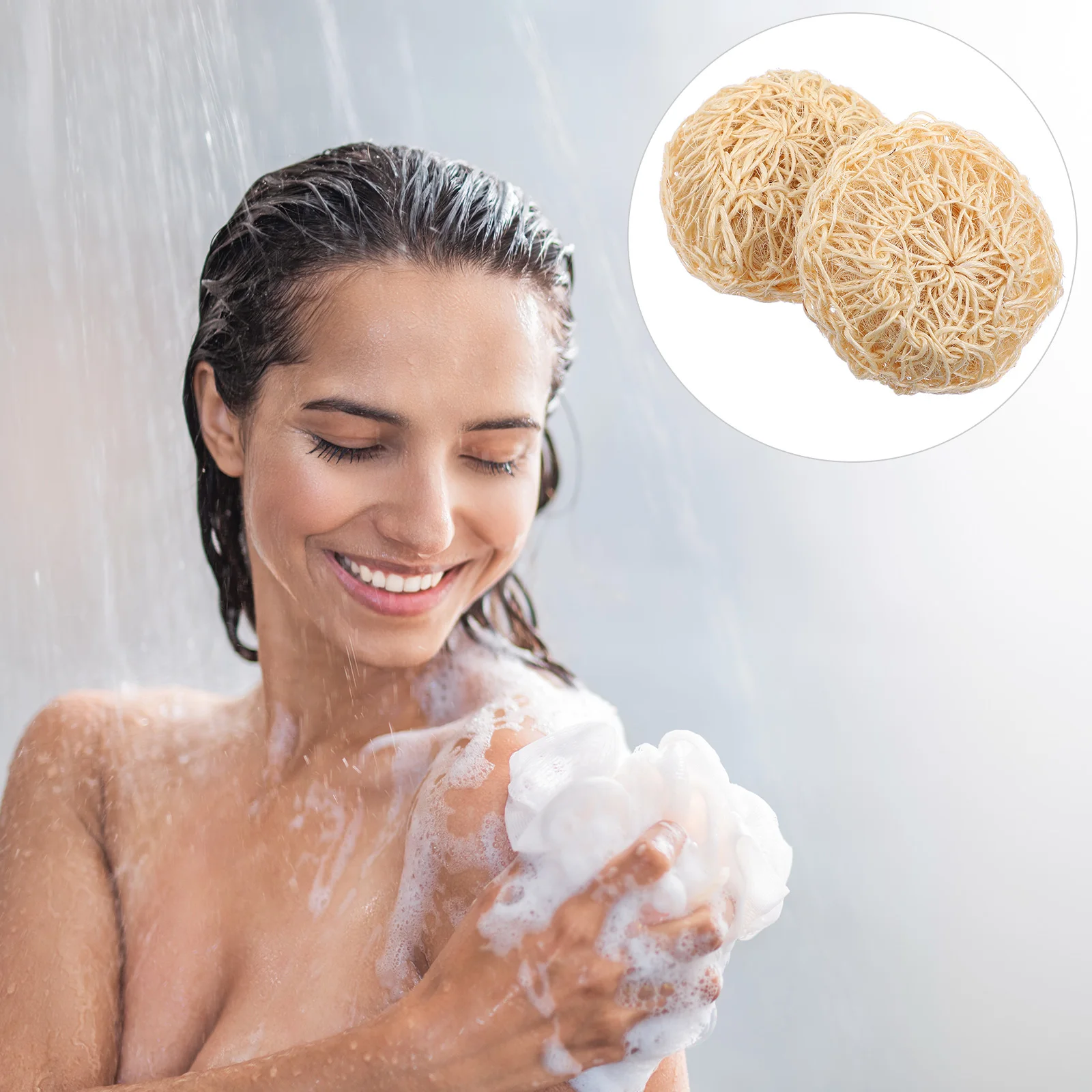 

2Pcs Bath Ball Body Scrubber Sponge Sisal Shower Accessories Cleaning Bathing Balls Premium Material Durability Longevity Home