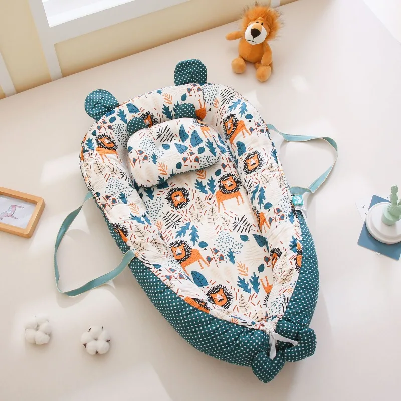 ポータブルベビーバシネット（キャリーバッグ付き）、新生児用添い寝ベッド、モバイルトラベルスリーパー＆乳児用落ち着かせるラウンジャー