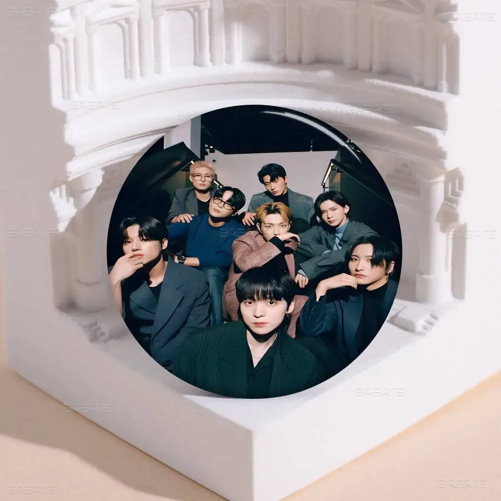 KPOP A-ATEEZ 32/44/58mm Round Cartoon Brooches Handmade Pins For Backpack Jewelry Accessories Gifts Creative Badge