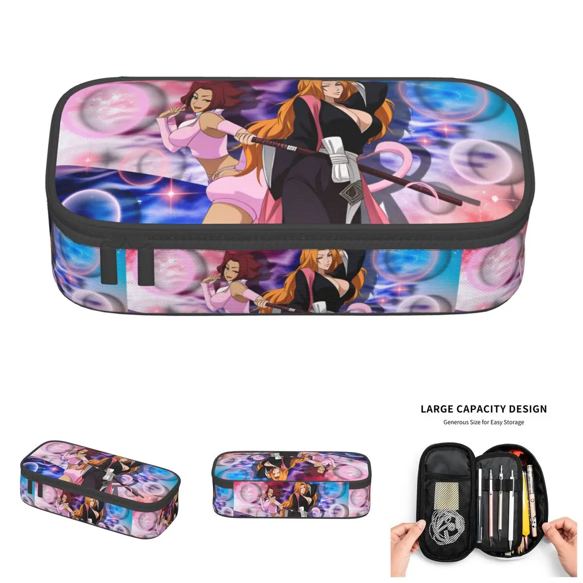 Rangiku Matsumoto Bleach Haineko Kawaii Federmäppchen für Jungen und Mädchen, große Kapazität, Federmäppchen für Schulbedarf