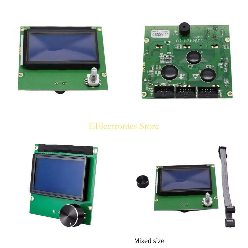 

B03C 3D Printer Smart Controller Control Board 12864 LCD Control Panel Blue Screen with Cable DIY Kit for Ender3 CR10