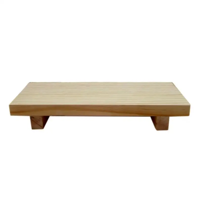 Wood Tray Pedestal Stand Wooden Vanity Hands Soap Scented Candle Storage Holder Tray Kitchen Seasoning Holder Home Decor