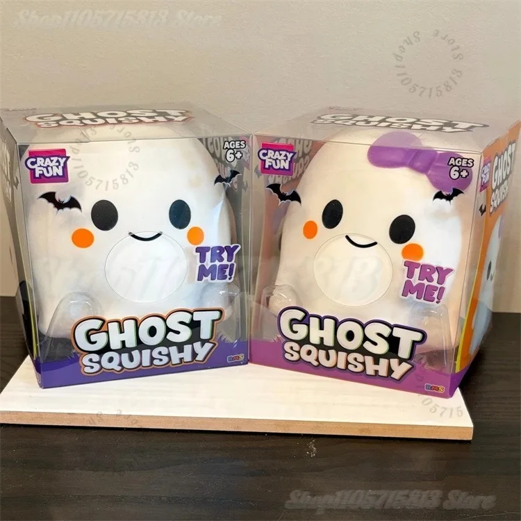 13CM Crazy Fun Ghost Squishy Toy, Fast Rebound Cute Halloween Stress Relief Decompression Fidget for Adults Gift Party Favors