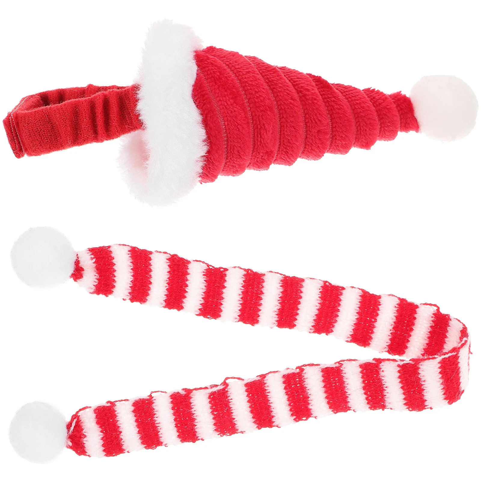 

1Set Holiday Pet Hat Scarf Set Comfortable Lightweight Cosplay Costume for Tiny Pets Xmas Decoration Pet Hat and Scarf